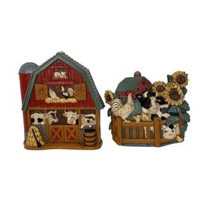 Vintage Farmhouse Barn Wall Decor Animals Cows Pigs Rooster‎ Country Set